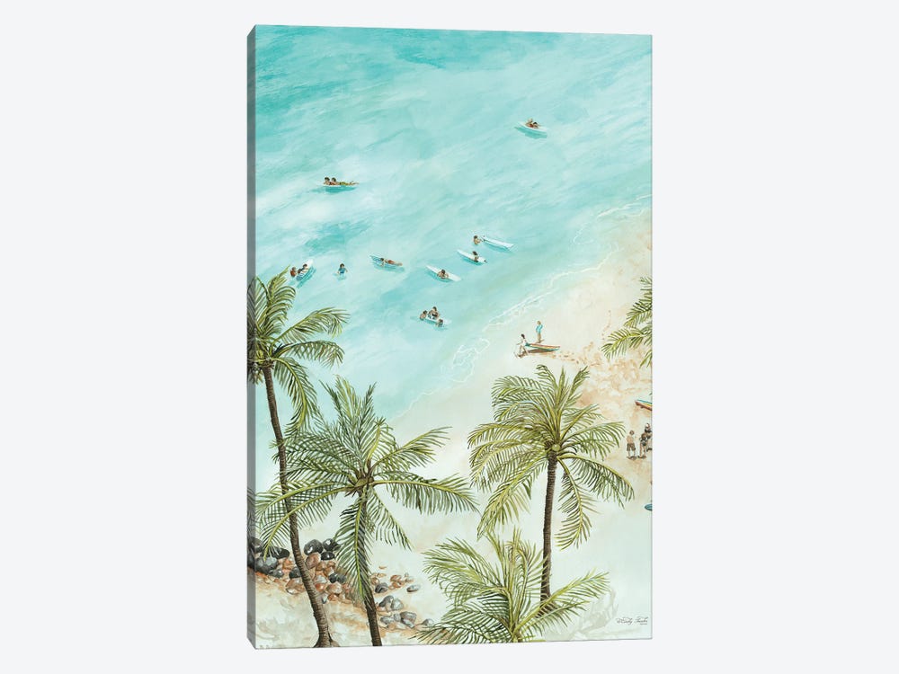 Surfers From Afar by Cindy Jacobs 1-piece Canvas Art Print