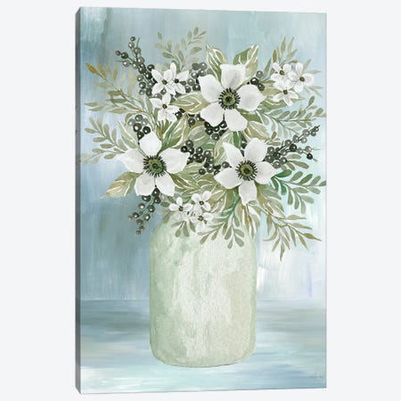 White Blooms I Canvas Print #CJA636} by Cindy Jacobs Canvas Print