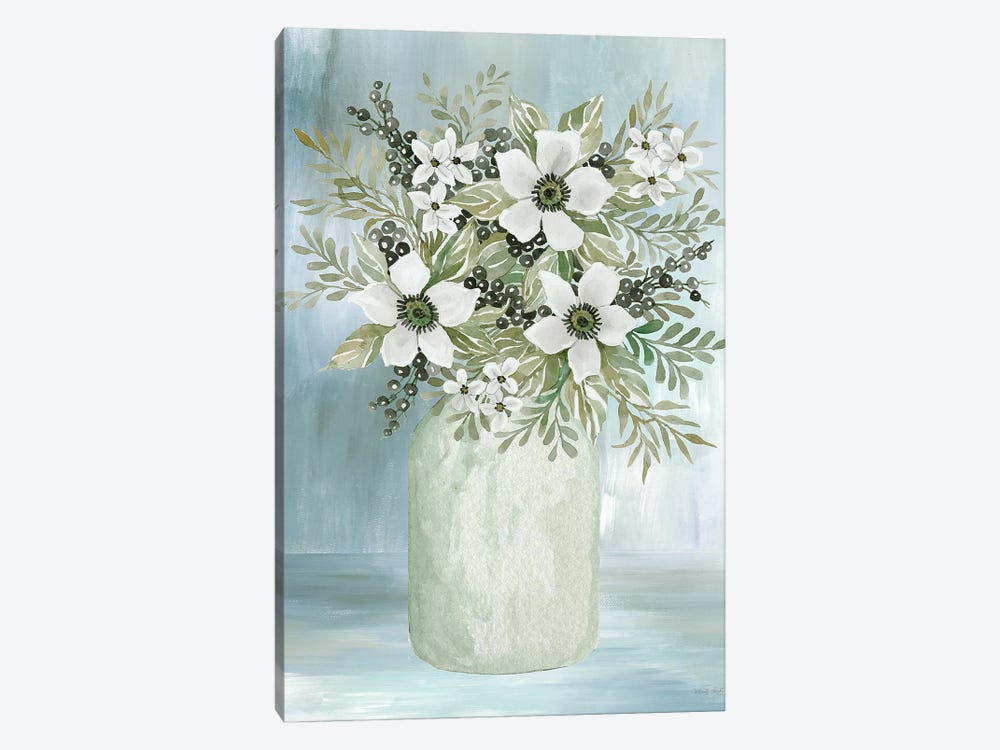 White Blooms I by Cindy Jacobs 1-piece Canvas Print