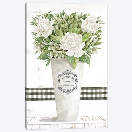 White Roses Canvas Print #CJA637} by Cindy Jacobs Canvas Art Print