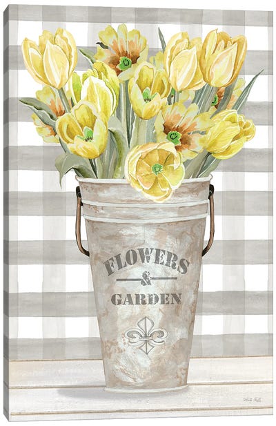 Yellow Tulips I Canvas Art Print - Gingham