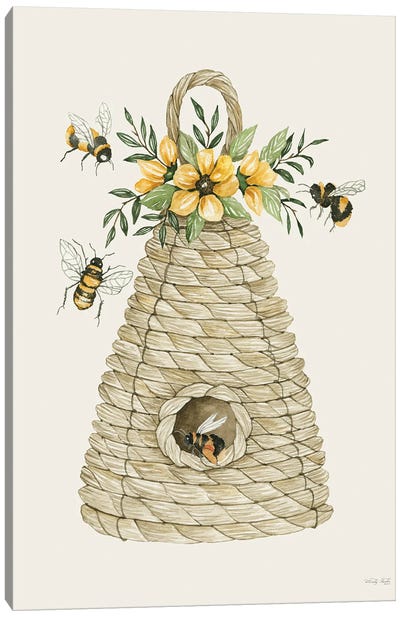 Bee Hive Home Canvas Art Print - Farmhouse Kitchen Art