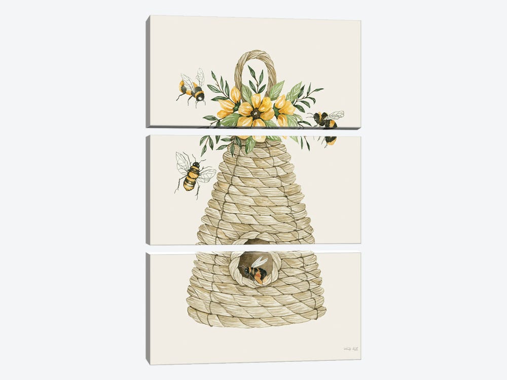 Bee Hive Home by Cindy Jacobs 3-piece Canvas Print