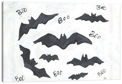 Boo Bats Canvas Art Print - Jessica Mingo