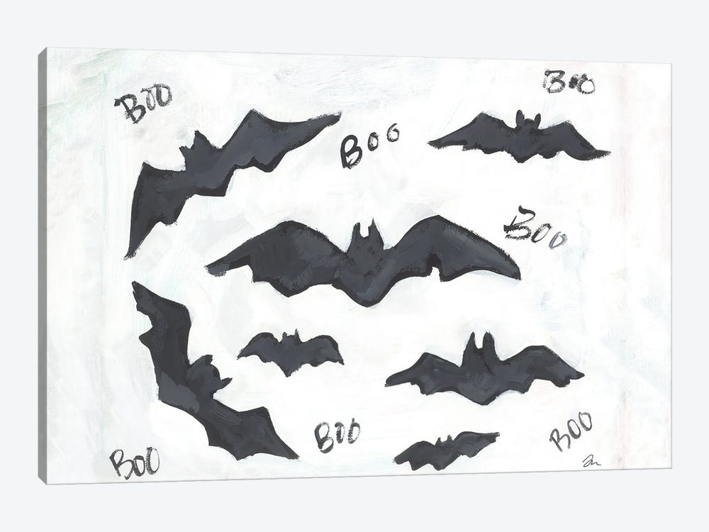 Boo Bats by Jessica Mingo 1-piece Canvas Wall Art