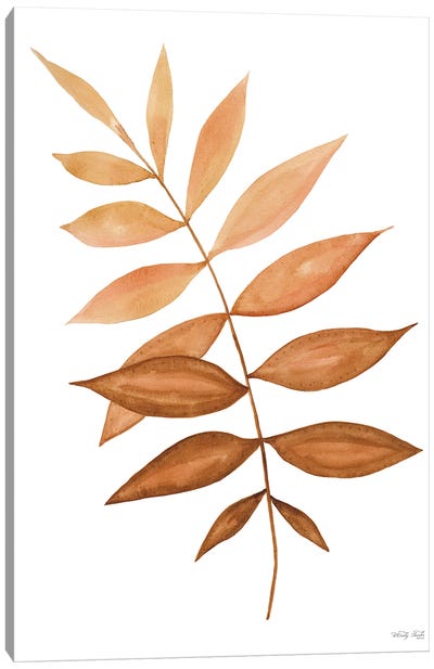 Fall Leaf Stem II Canvas Art Print - Lakehouse Décor