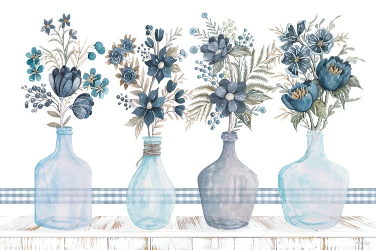 Feeling Blue Florals by Cindy Jacobs wall art