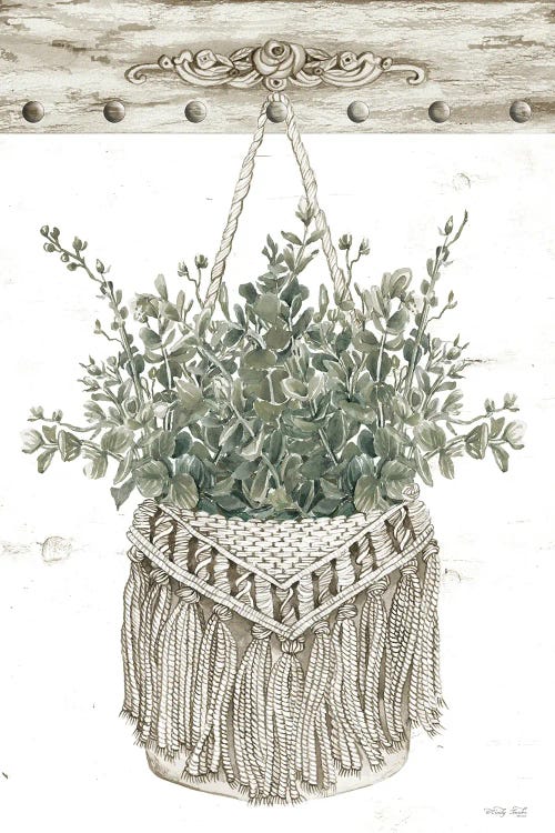 Macrame Purse With Greenery I