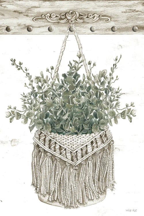 Macrame Purse With Greenery I by Cindy Jacobs wall art