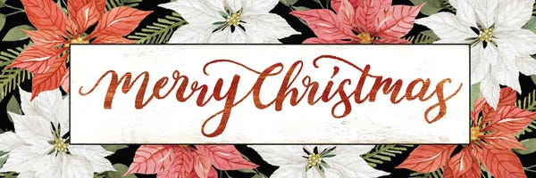 Christmas Signs & Sentiments: Merry Christmas Poinsettias by Cindy Jacobs