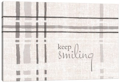Keep Smiling II Canvas Art Print - Gingham Patterns