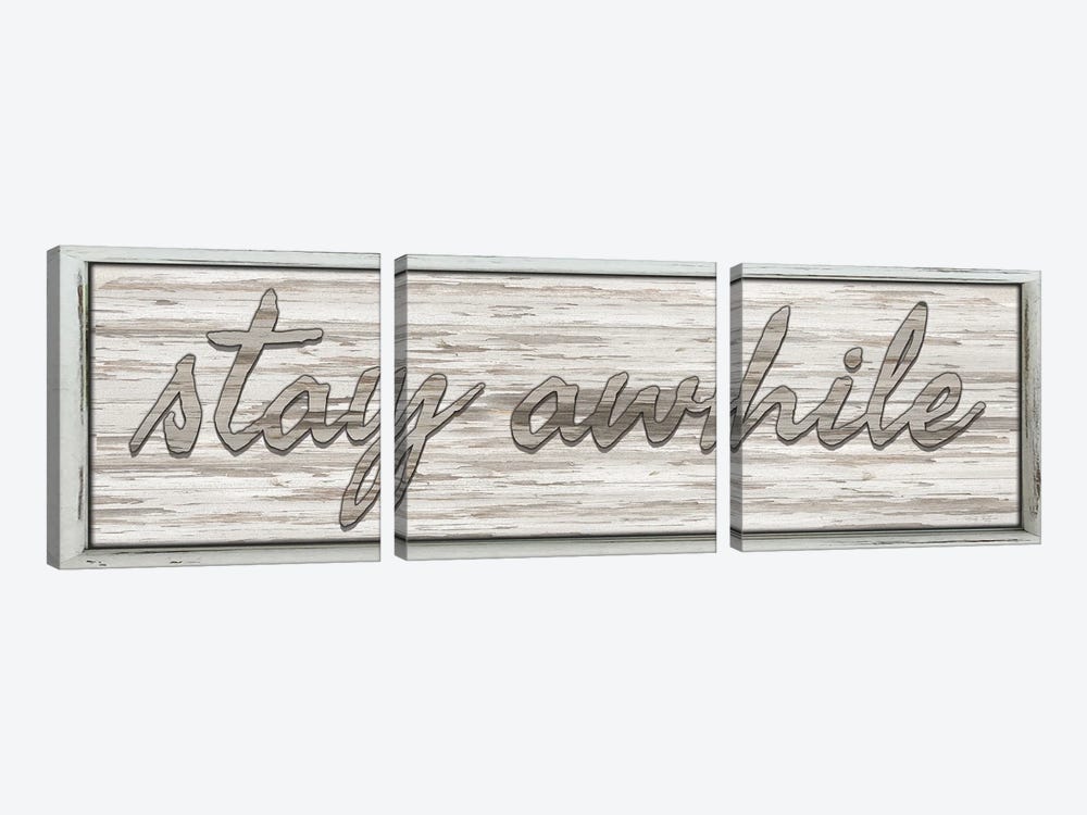 Stay Awhile by Cindy Jacobs 3-piece Canvas Artwork