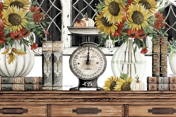 Modern Farmhouse Décor: Fall Sunflowers by Cindy Jacobs