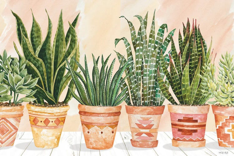 Aztec Potted Plants In A Row