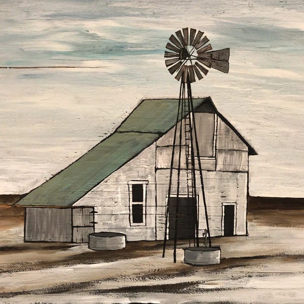 Watermills & Windmills: Barn On Barren Land by Cindy Jacobs