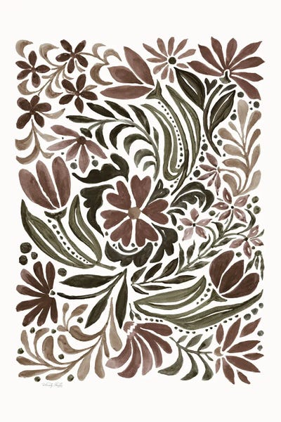 Quilted Blooms I by Cindy Jacobs framed wall art