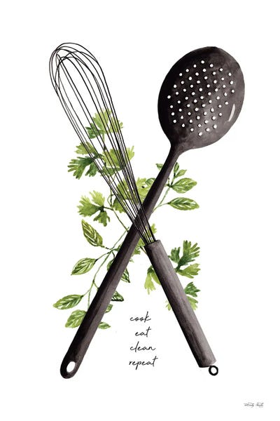 Canvas Print: Cook, Eat, Clean, Repeat by Cindy Jacobs - thumbnail