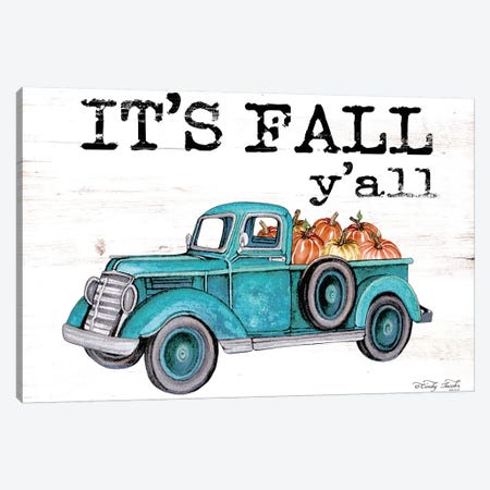It's Fall Y'all Canvas Print #CJA84} by Cindy Jacobs Art Print
