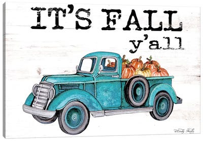 It's Fall Y'all Canvas Art Print - Pumpkins