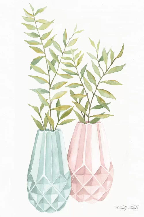 Pastel Geometric Vase I  