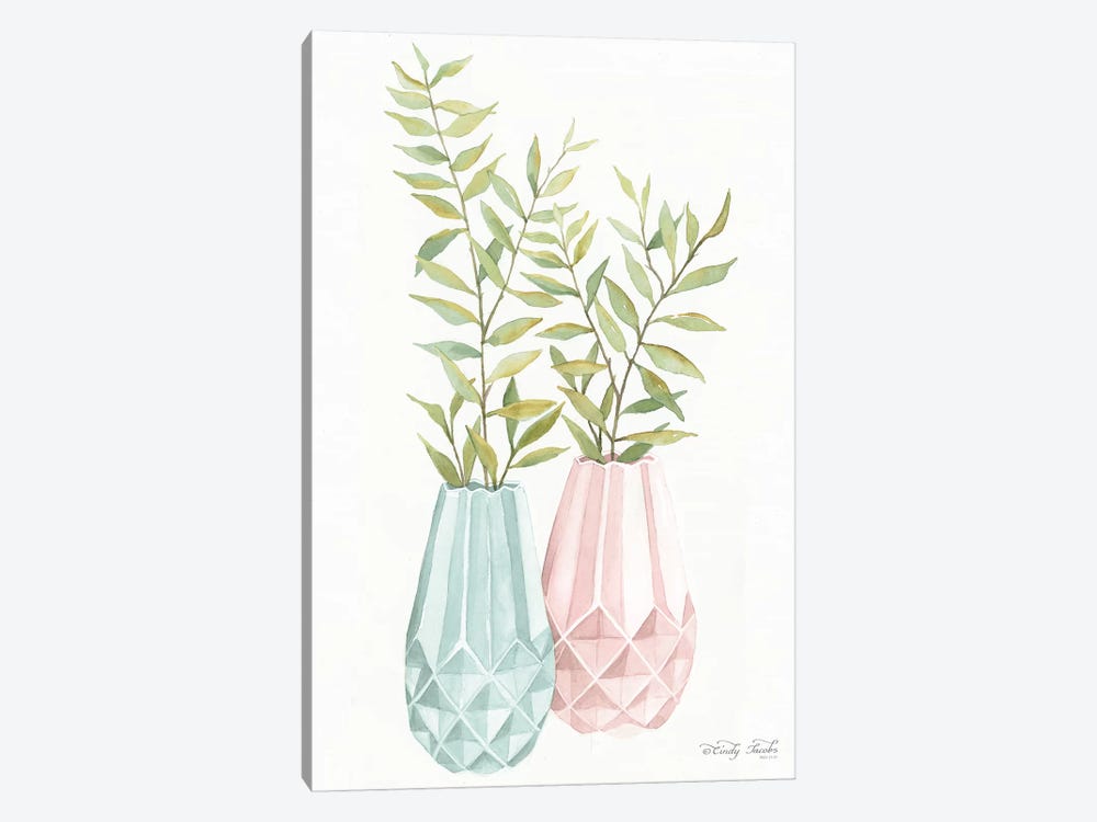 Pastel Geometric Vase I   by Cindy Jacobs 1-piece Canvas Art