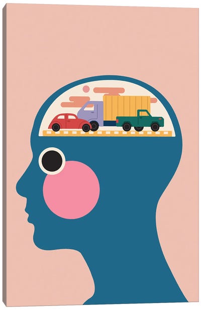 Brain Traffic Canvas Art Print - Carmen Jabier