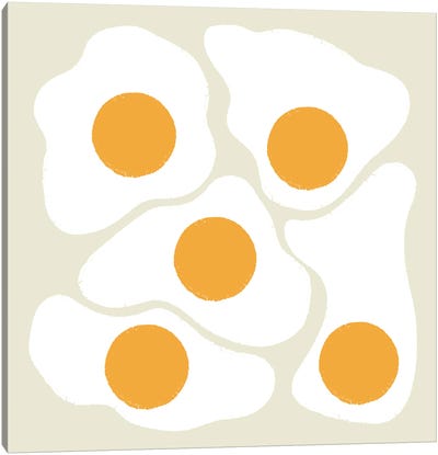 Eggs (Beige) Canvas Art Print - Egg Art