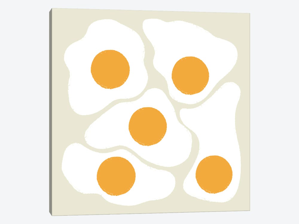 Eggs (Beige) by Carmen Jabier 1-piece Canvas Artwork
