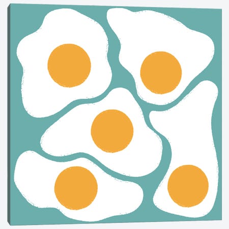 Eggs (Blue) Canvas Print #CJB22} by Carmen Jabier Canvas Print