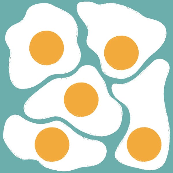 Minimalist Décor: Eggs (Blue) by Carmen Jabier