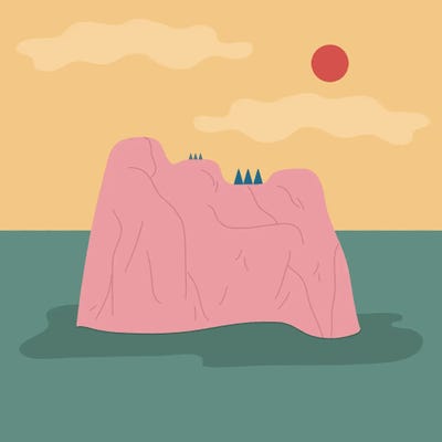 Island by Carmen Jabier metal wall art