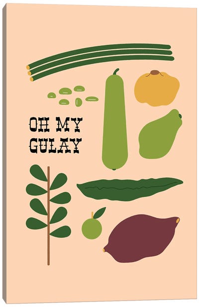 Oh My Gulay Canvas Art Print - Minimalist Quotes