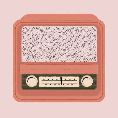 Radio by Carmen Jabier metal wall art