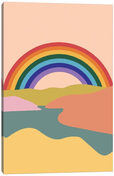 Rainbow Sky Canvas Art Print - Carmen Jabier