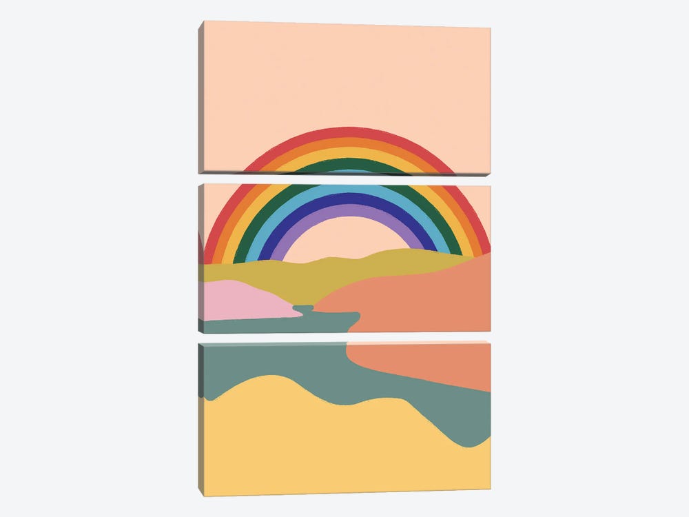 Rainbow Sky by Carmen Jabier 3-piece Canvas Art Print
