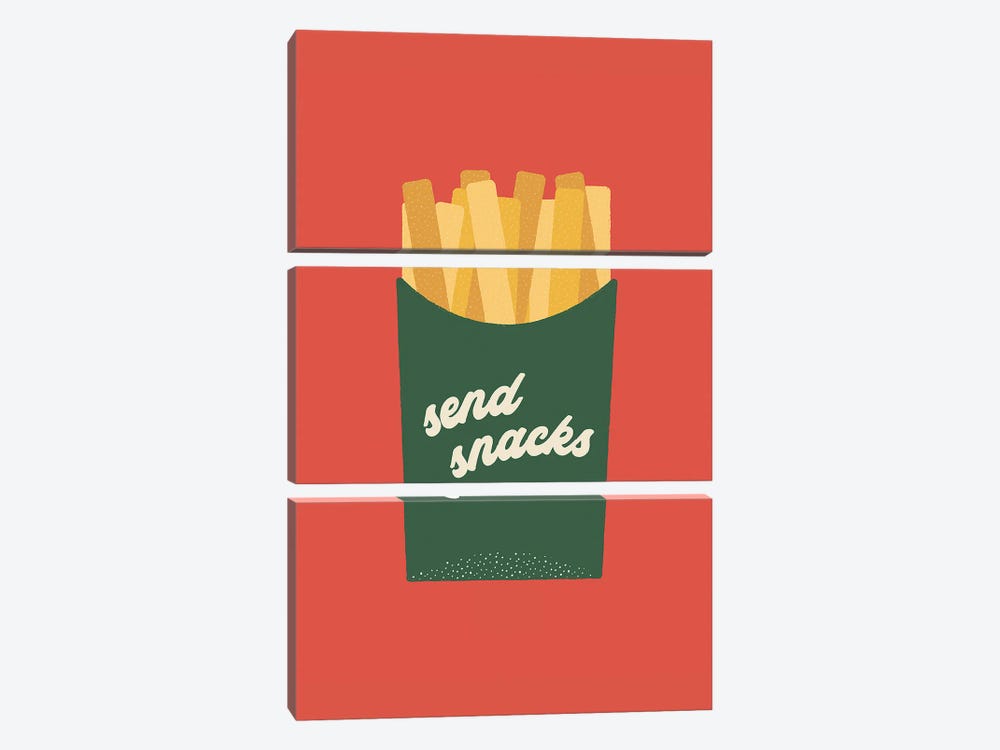 Send Snacks by Carmen Jabier 3-piece Canvas Art Print