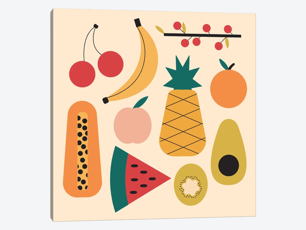 Summer Fruits by Carmen Jabier 1-piece Canvas Wall Art