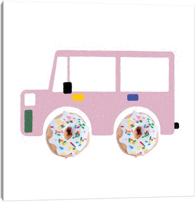 Sweet Ride Canvas Art Print - Donut Art