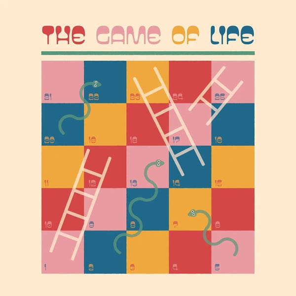 Large Modern Art - Canvas Prints: Up And Down by Carmen Jabier