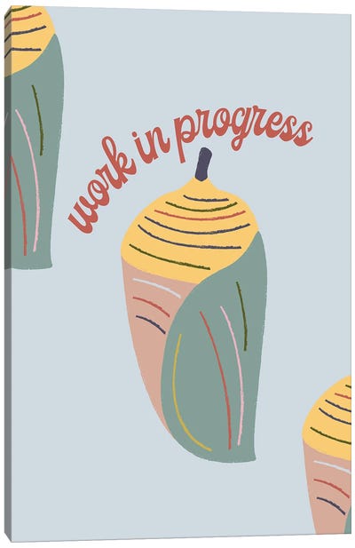 Work In Progress Canvas Art Print - Mental Health Awareness