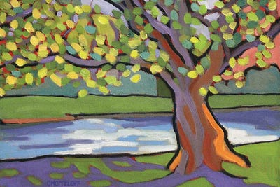 By The Sycamore, 2022 by Catherine J Martzloff metal wall art