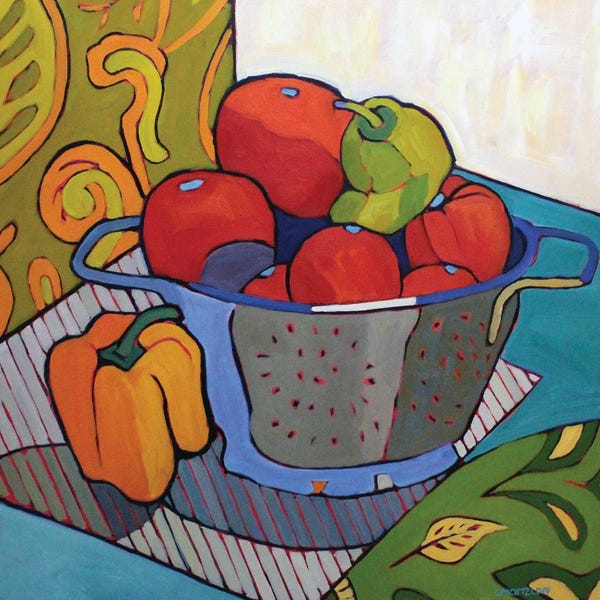 Catherine J Martzloff: Hearty Vegetable Mosaic II, 2023 by Catherine J Martzloff