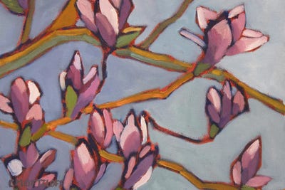 Magnolia Moment, 2022 by Catherine J Martzloff metal wall art