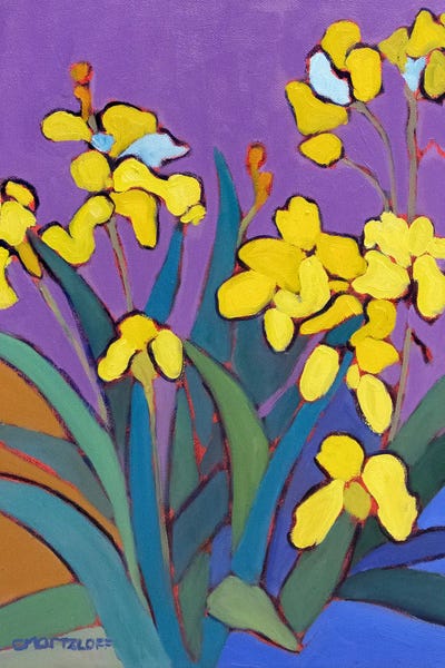Catherine J Martzloff: Summer Iris Garden, 2024 by Catherine J Martzloff