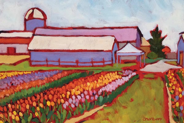Catherine J Martzloff: Tulip Fields, 2019 by Catherine J Martzloff