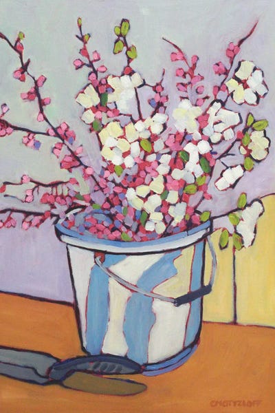 Bucket Of Spring, 2023 by Catherine J Martzloff metal wall art