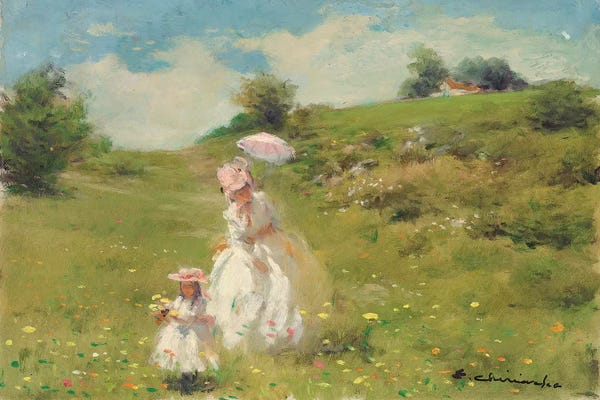 Umbrellas: Picking Daisies by Ernest Chiriacka