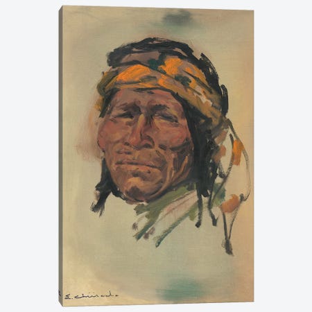 Portrait Of A Brave Canvas Print #CKA43} by Ernest Chiriacka Canvas Print