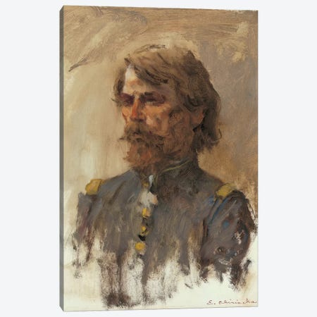 Portrait Of General Custer Canvas Print #CKA44} by Ernest Chiriacka Canvas Artwork
