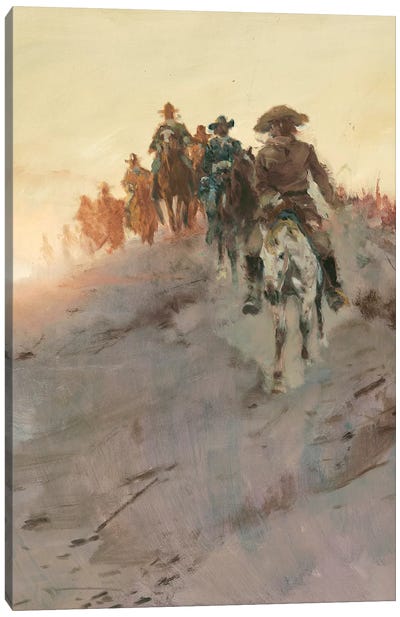 Posse II Canvas Art Print - Cowboy & Cowgirl Art